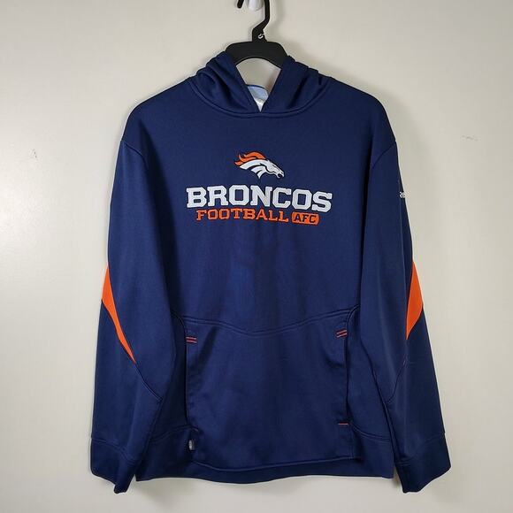 NFL Denver Broncos Reebok Team Apparel On Field Men's Medium Hooded sweat shirt - Picture 1 of 7
